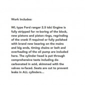 Reconditioned Ford Ranger 2.5 Tdci Engine diesel WL-T